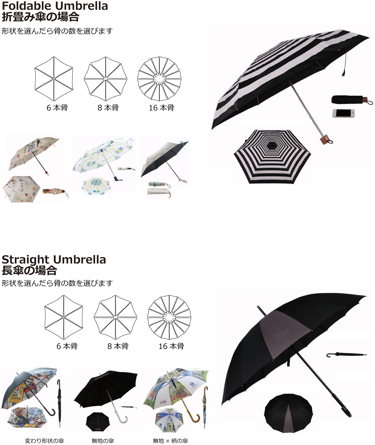折畳み傘バリエーション